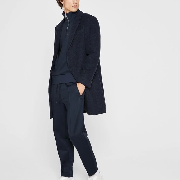 Tech Terry Mock Quarter-Zip Shirt - New With Tags - NEVER WORN - Blue - Picture 4 of 5